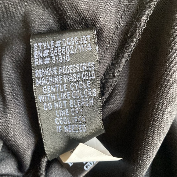 AB STUDIO BLACK & WHITE SLEEVELESS LINED BELTED ELASTIC WAIST DRESS SIZE L NWOT - Picture 13 of 14